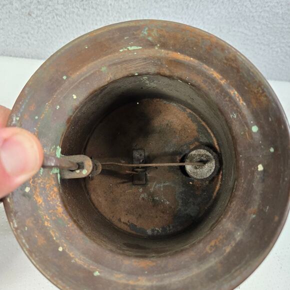 Brookins Oil Can Copper 1 Quart 1/4 Gallon Thumb Operated Vintage - Picture 9 of 14